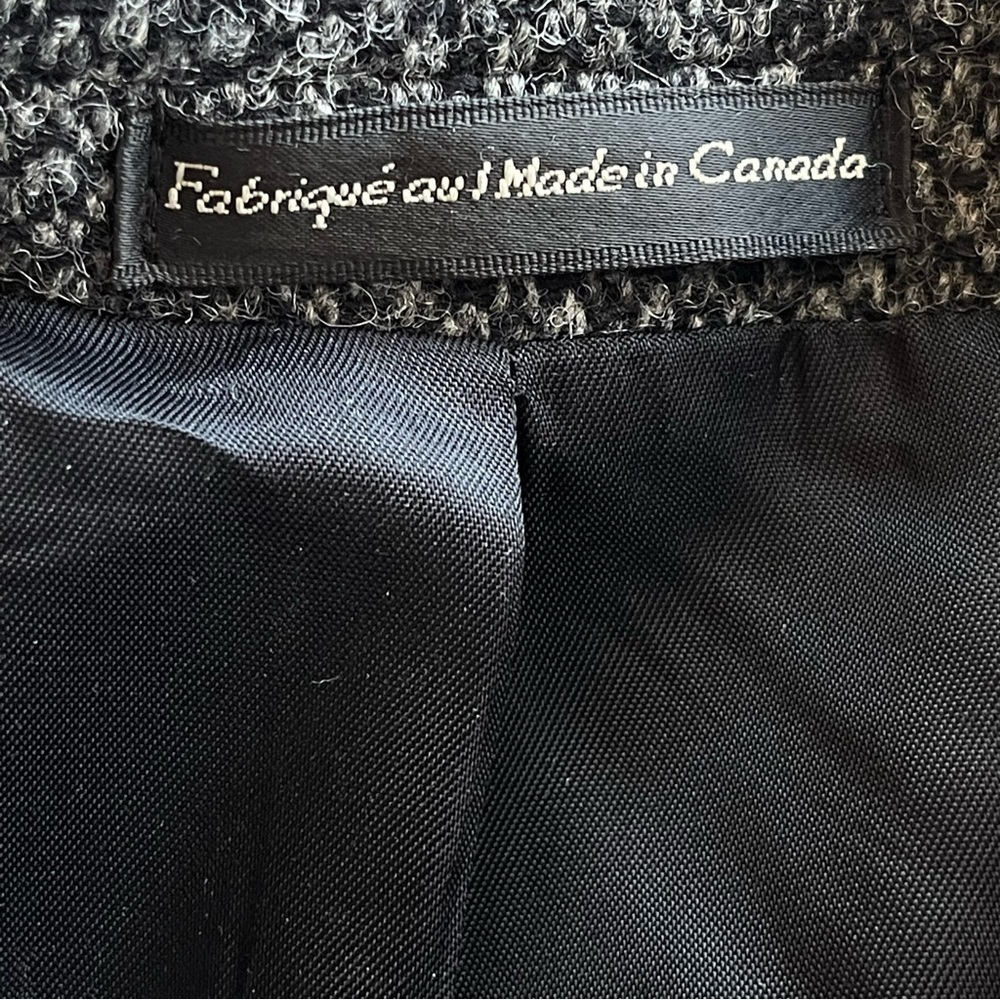 STUNNING Oversized Vintage HARRIS TWEED Boyfriend Wool Coat Jacket Blazer - Picture 14 of 15